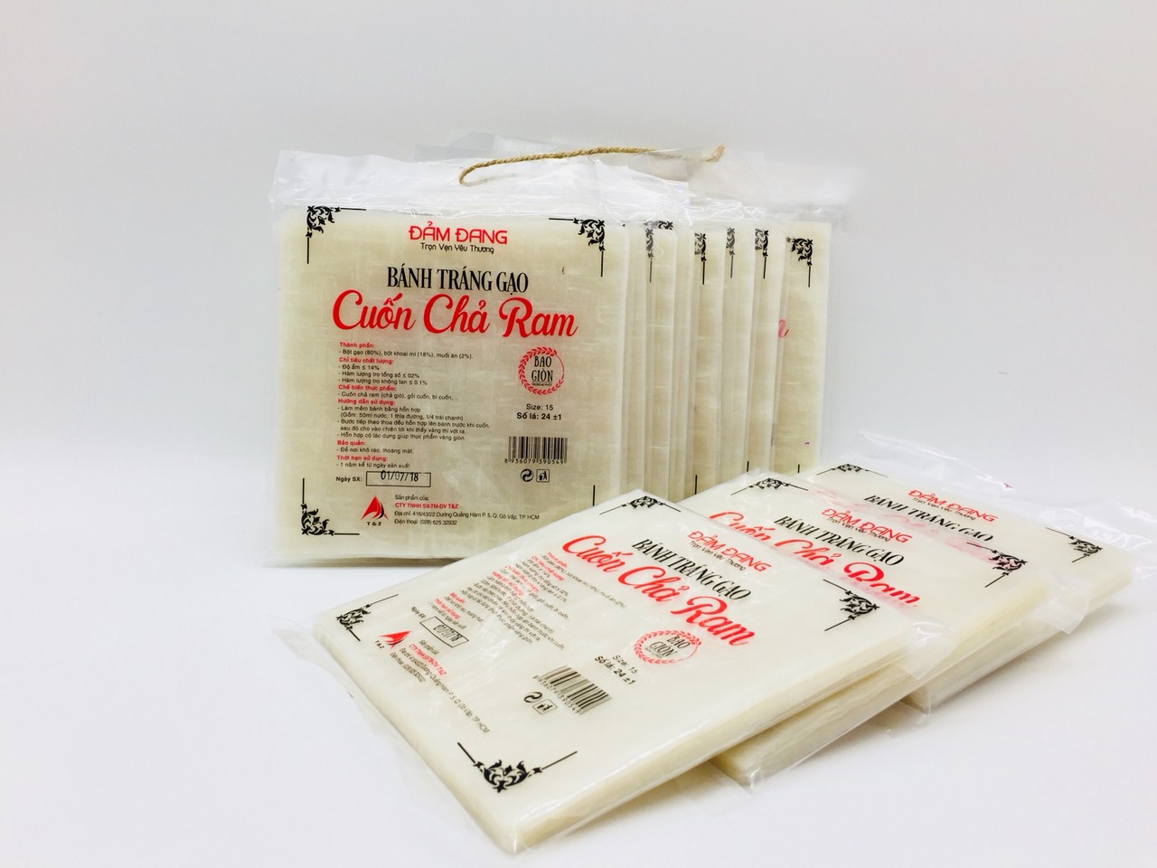 bánh cuốn chả ram Đảm Đang bao giòn