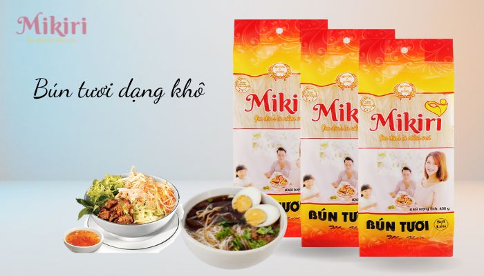 Bún tươi Mikiri - Gói 400g tiện dụng Bun-tuoi-dang-kho