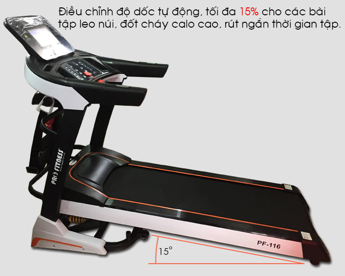 Máy chạy bộ điện PRO FITNESS PF-116 giá rẻ nhất