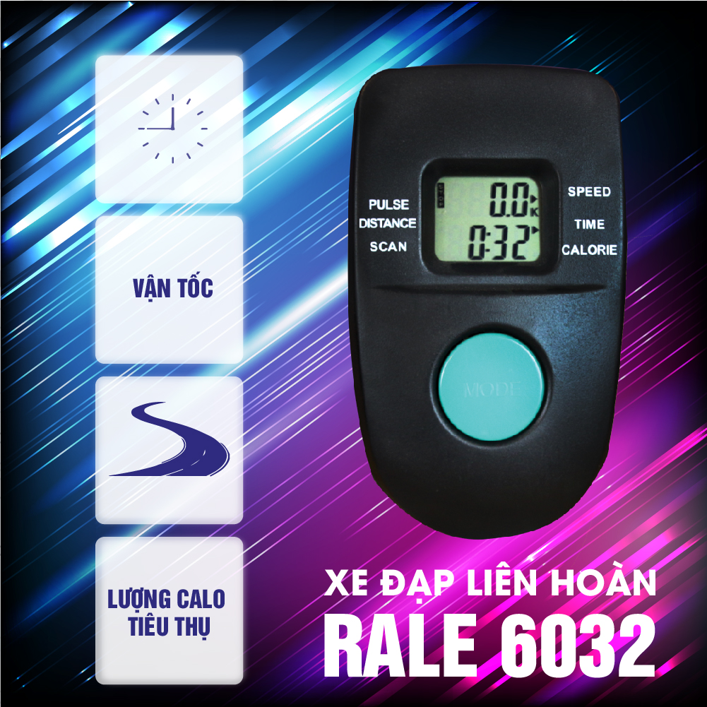 đồng hồ hiển thị tính năng xe dap tap rale 6032