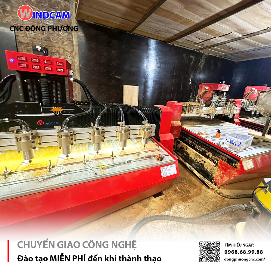 Bàn giao chiếc máy CNC gỗ thứ 3 A Hùng Quảng Bình