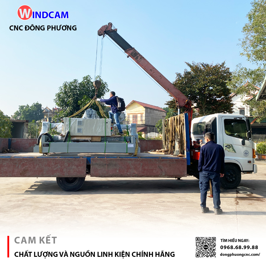 Bàn giao máy CNC 4 trục gia công chân ghế tân cổ điển