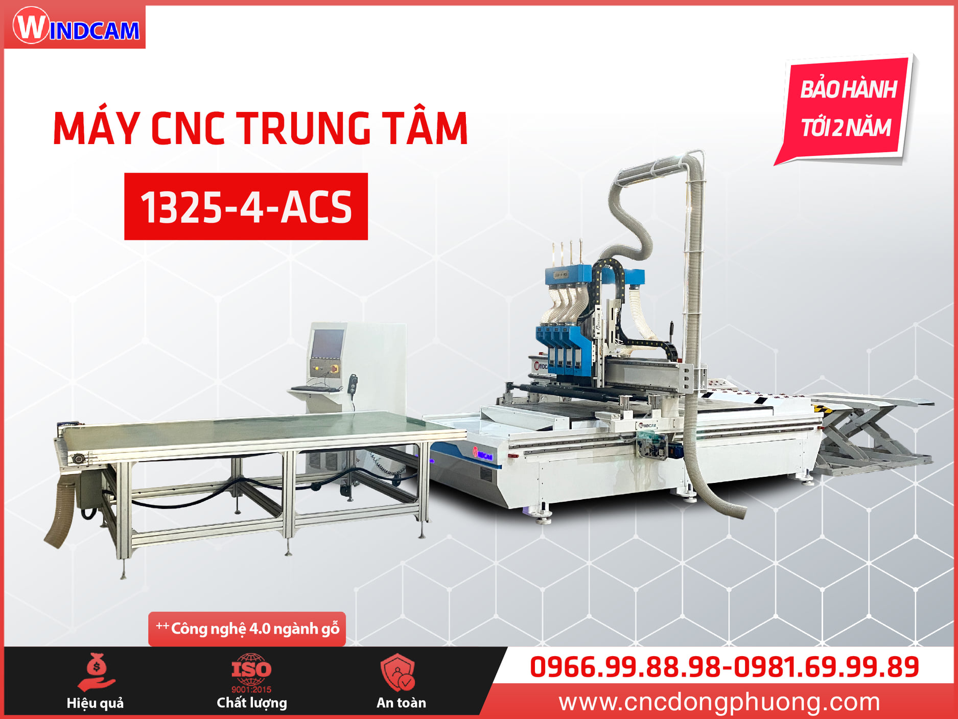 Cấu hình máy CNC cắt gỗ công nghiệp hiện đại nhất tại Đông Phương