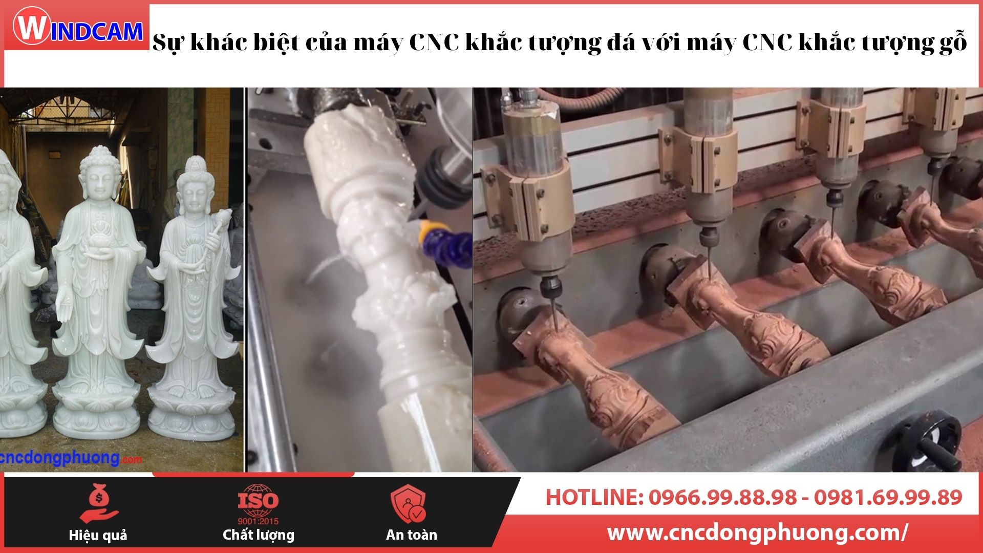 Sự khác biệt của máy CNC khắc tượng đá với máy CNC khắc tượng gỗ