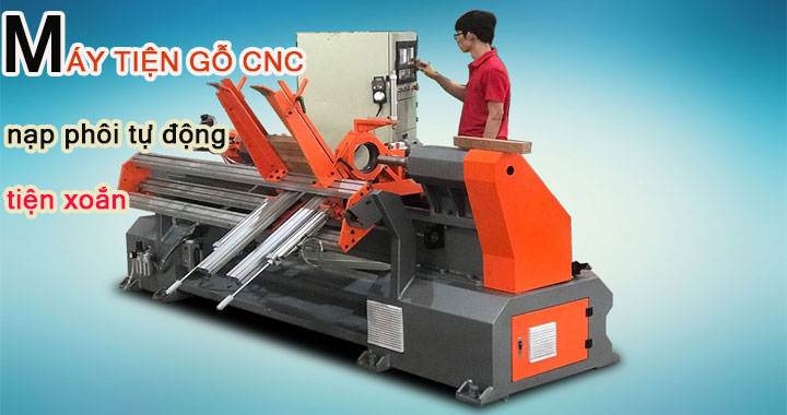 Máy tiện gỗ đa năng cấp phôi tự động bán chạy nhất hiện nay!