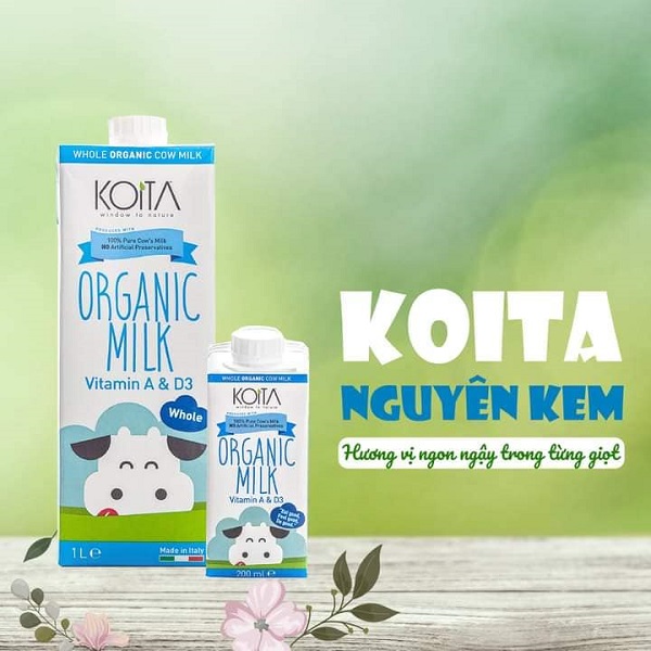 Những món ăn dinh dưỡng cho bé từ sữa tươi hữu cơ Koita