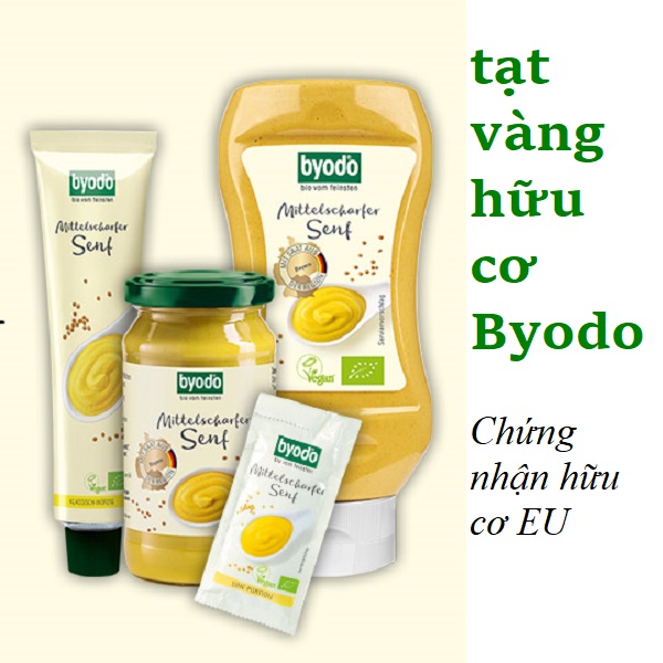 Mù tạt vàng hữu cơ Byodo hương vị cay nồng cho món ăn thêm ngon