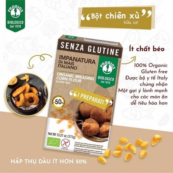 Bột chiên xù hữu cơ cho món ăn thêm ngon miệng Bột chiên xù hữu cơ cho món ăn thêm ngon miệng