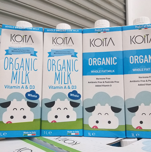Hình ảnh mới của sữa hữu cơ Koita năm 2021