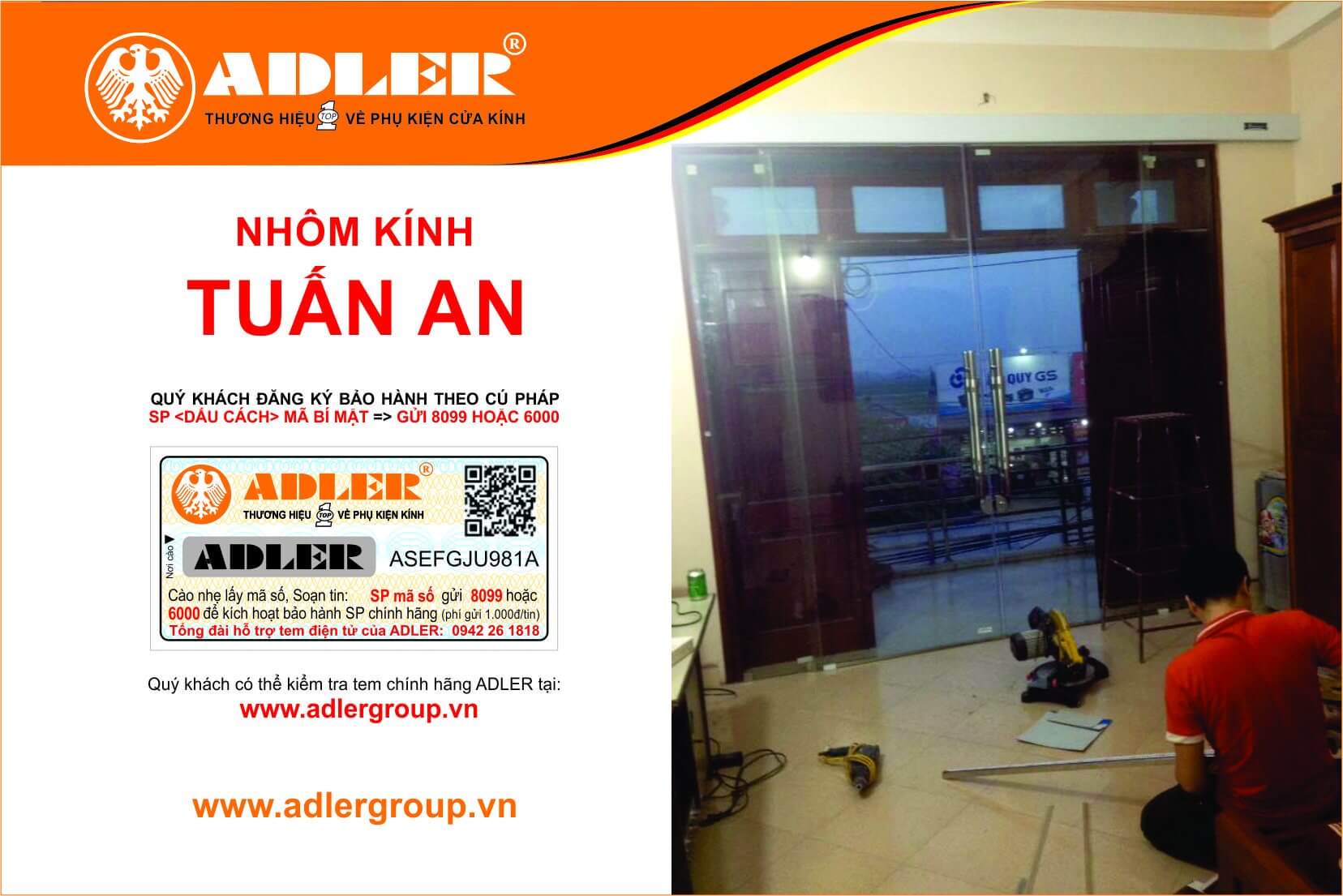 Các anh thợ trong quá trình lắp đặt Adler