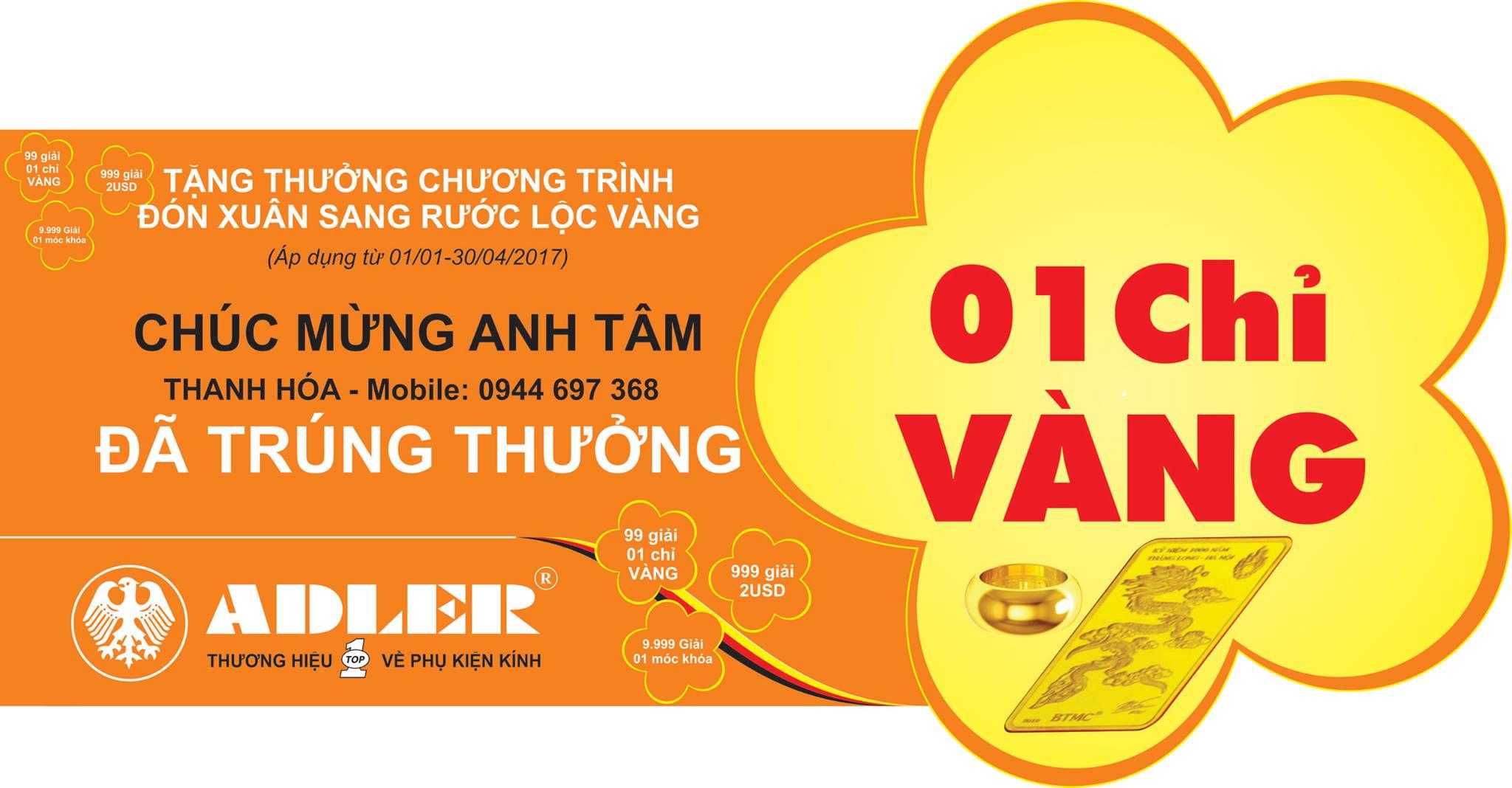 Anh Tâm – Thanh Háo cũng là khách hàng may mắn trúng vàng những ngày đầu năm