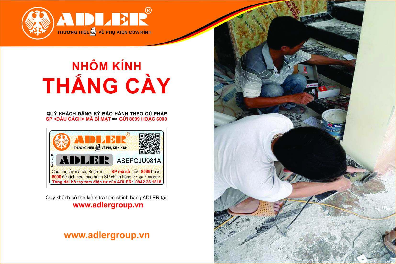 Các anh thợ trong quá trình lắp đặt 