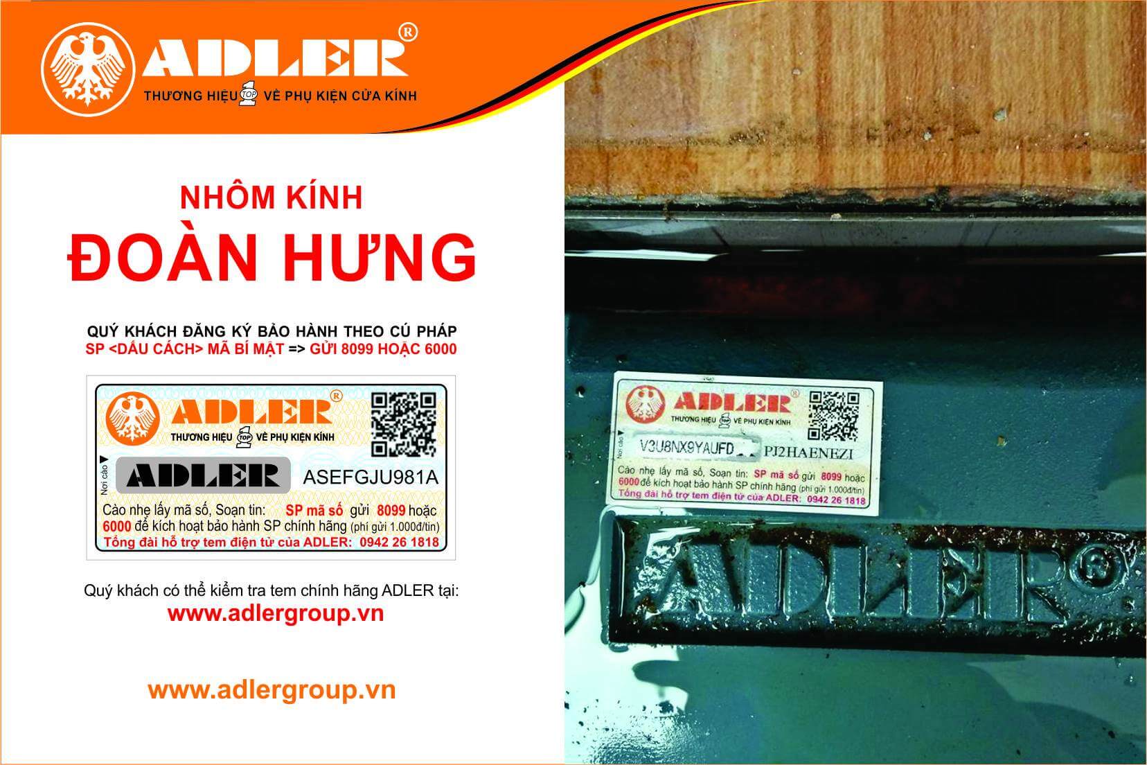 ADLER với tem bảo hành điện tử thông minh trên từng sản phẩm