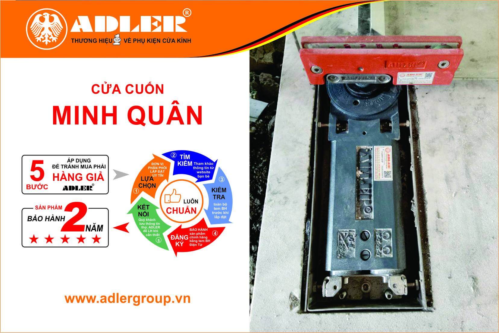 Ảnh 1 - Bản lề sàn ADLER - Luôn chuẩn trong từng chi tiết