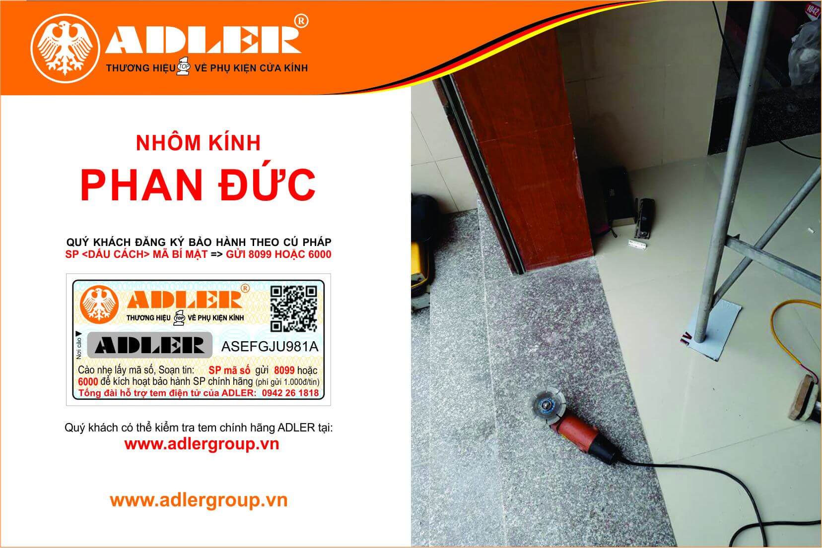 Ảnh 1-Quá trình chuẩn bị trước khi lắp đặt của nhôm kính Phan Đức
