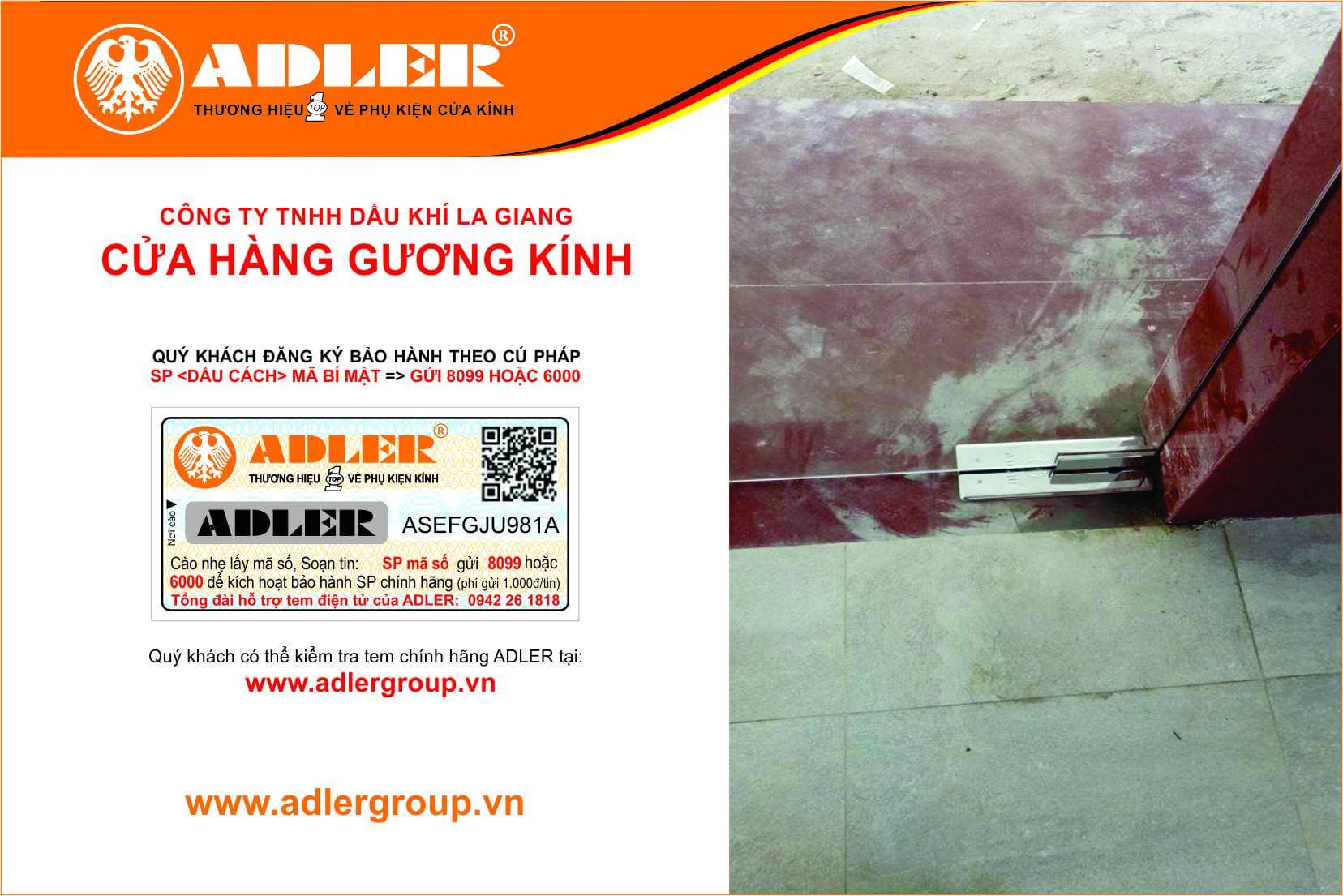 Ảnh 2:  Bản lề sàn ADLER với thiết kế sắc trắng tinh tế