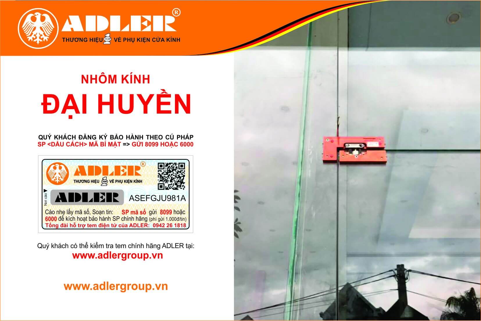 Ảnh 2-Nhôm kính Đại Huyền luôn mang phụ kiện kính Adler đến với các công trình