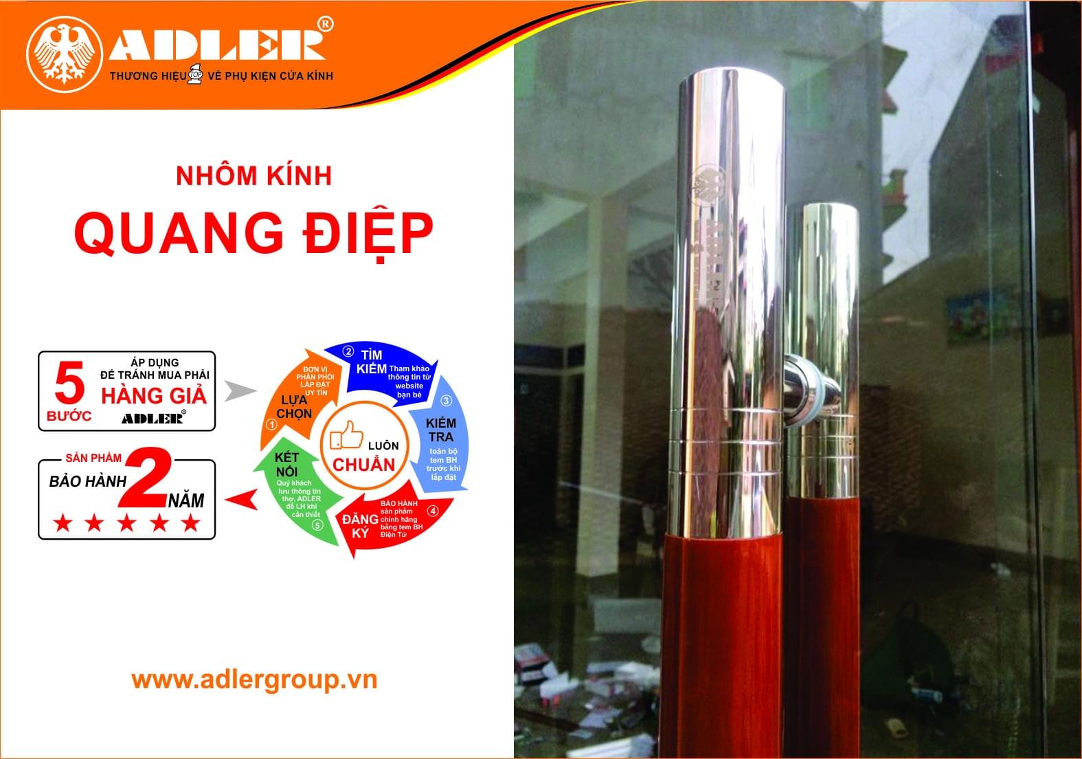 Phụ kiện tay nắm kính Adler tạo nên nét cá biệt nhưng đầy sang trọng cho ngôi nhà của bạn.