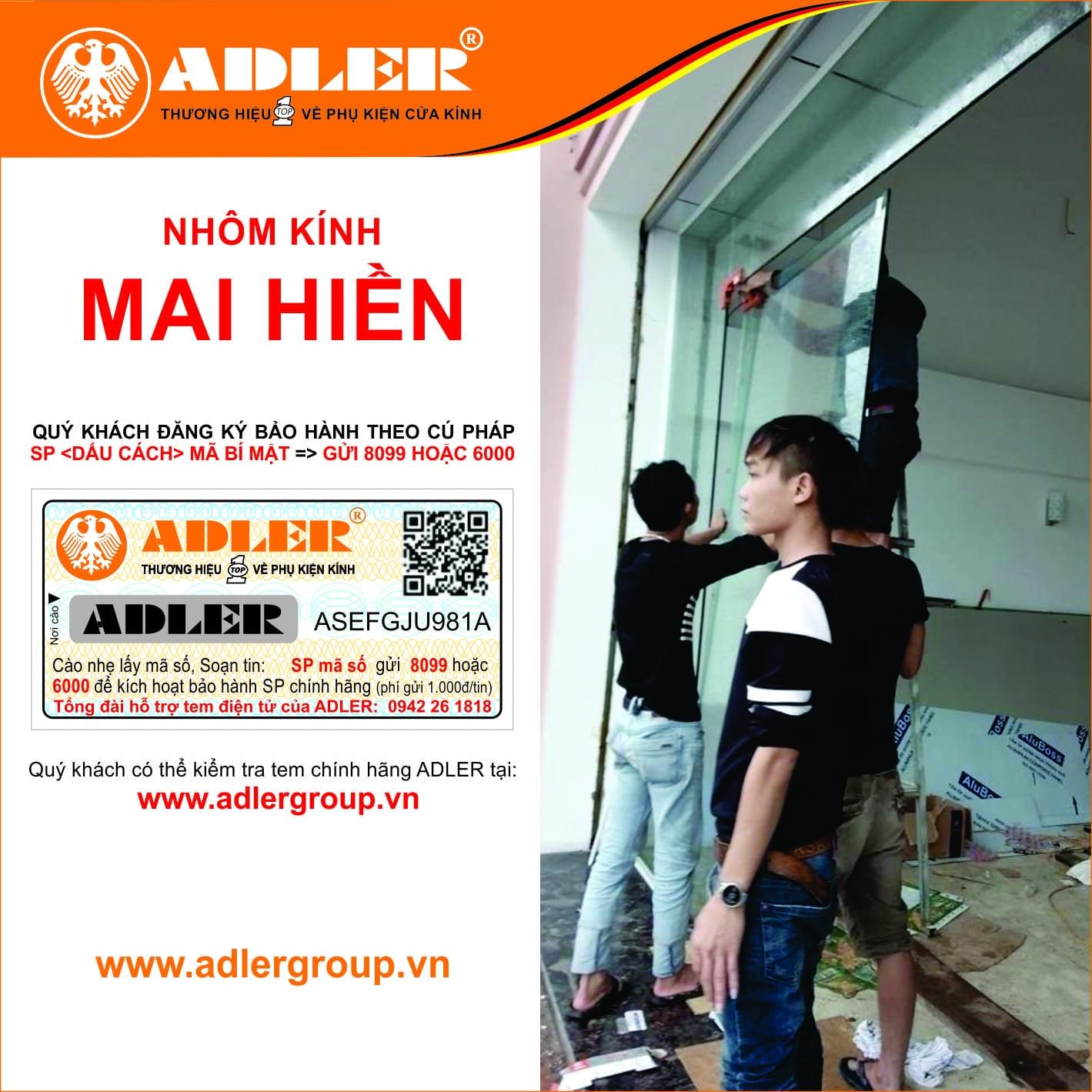 Nhôm kính Mai Hiền cùng đồng hành với sản phẩm Adler