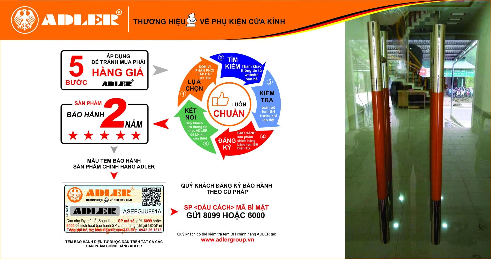 Bản lề sàn Adler- chất lượng tạo nên thương hiệu uy tín trên thị trường Việt