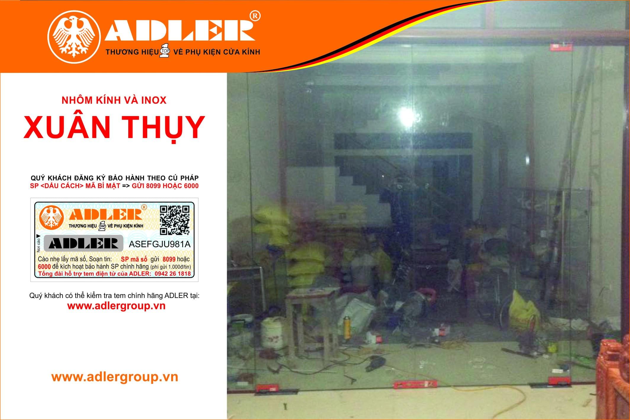 phụ kiện kính Adler qua lăng kính của Nhôm kính Xuân Thụy.
