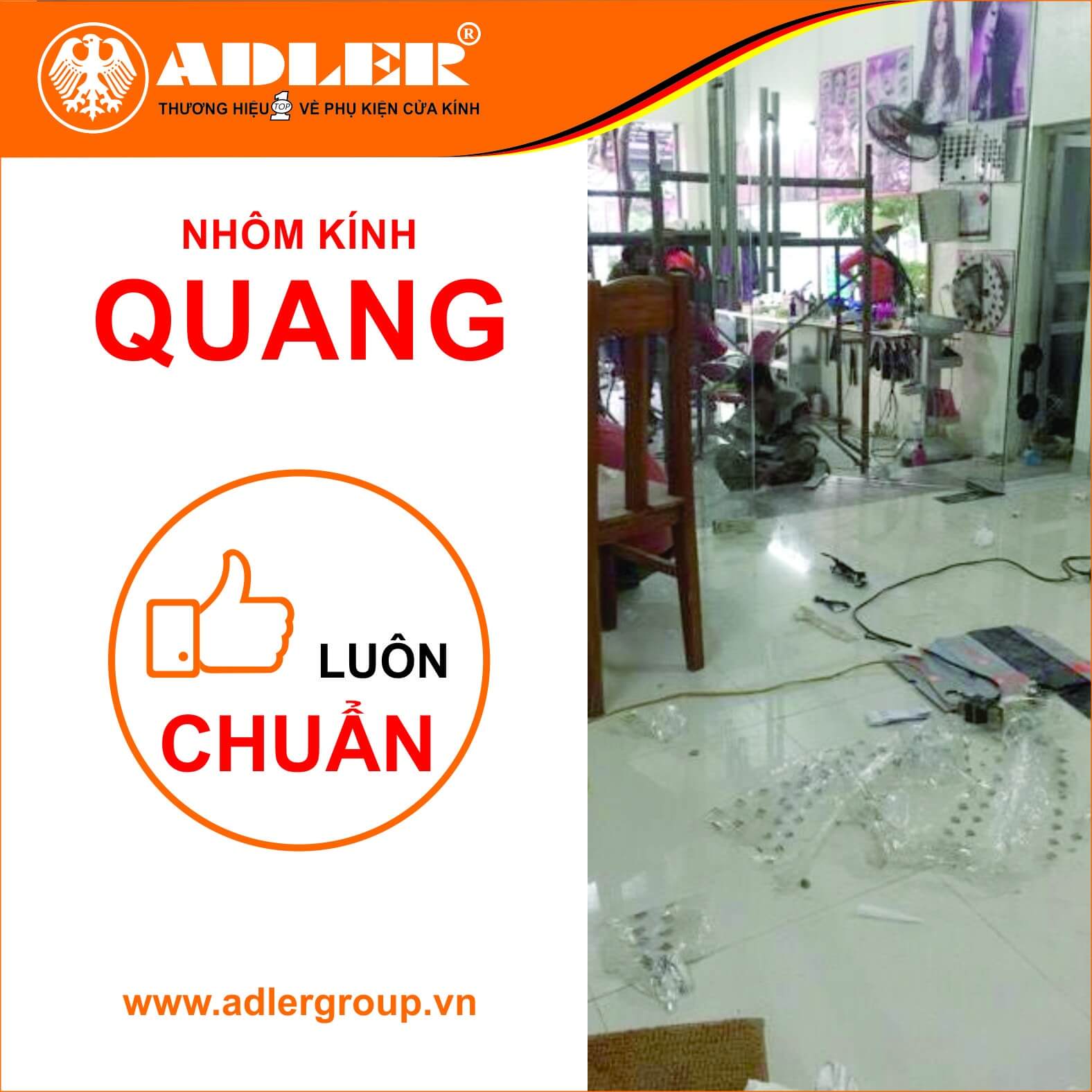 BẢN LỀ SÀN ADLER - NHÔM KÍNH QUANG