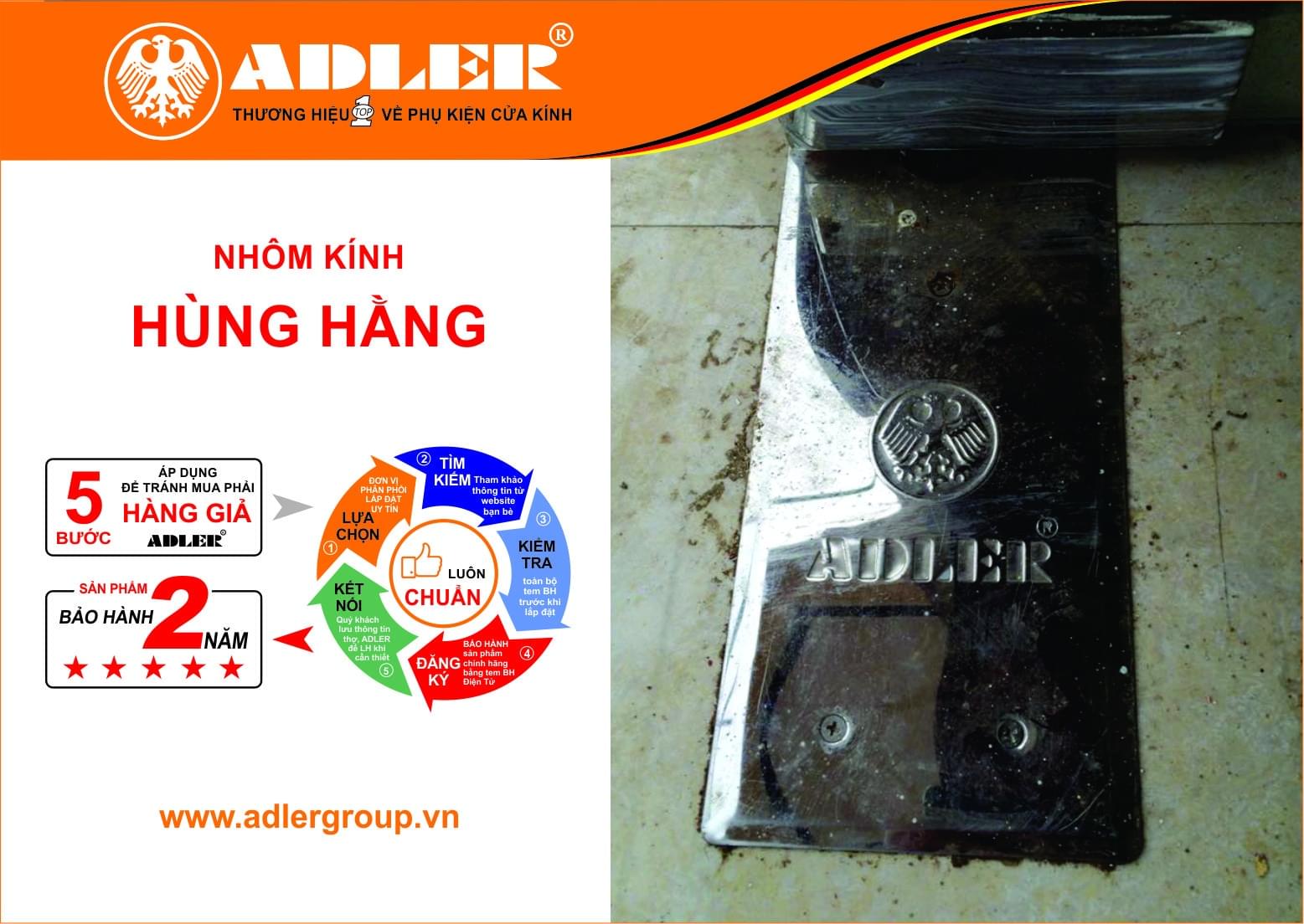 Bản lề sàn Adler- Chất lượng tạo nên thương hiệu