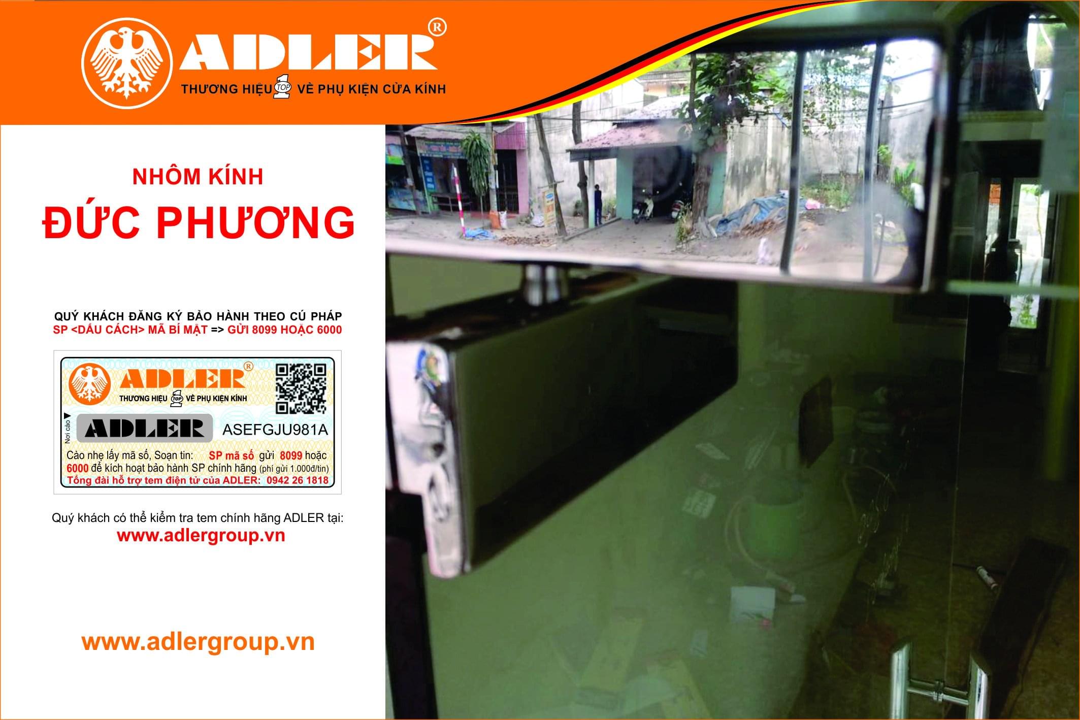 Bản lề sàn, phụ kiện kính Adler luôn chuẩn với mọi gia đình.