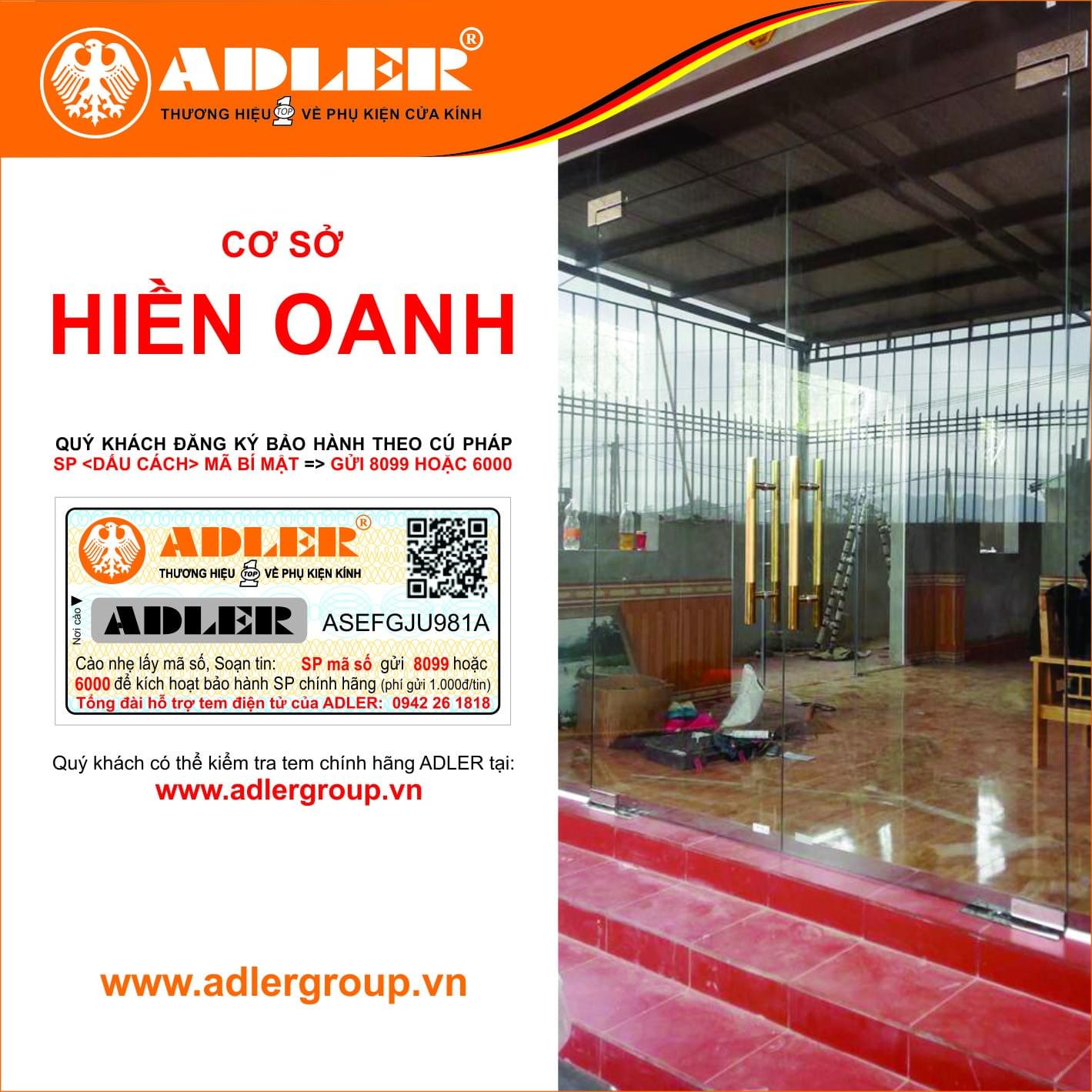 Bộ cửa kính trở nên sang trọng hơn khi lắp đặt với sản phẩm của Adler