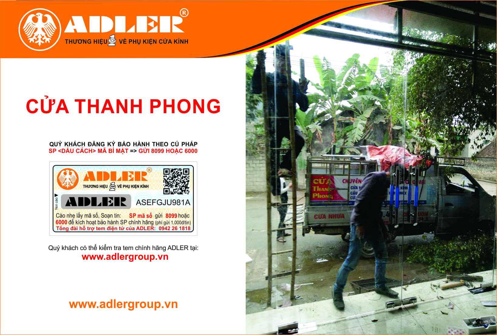 Cửa Thanh Phong luôn sát cánh cùng bản lề sàn Adler