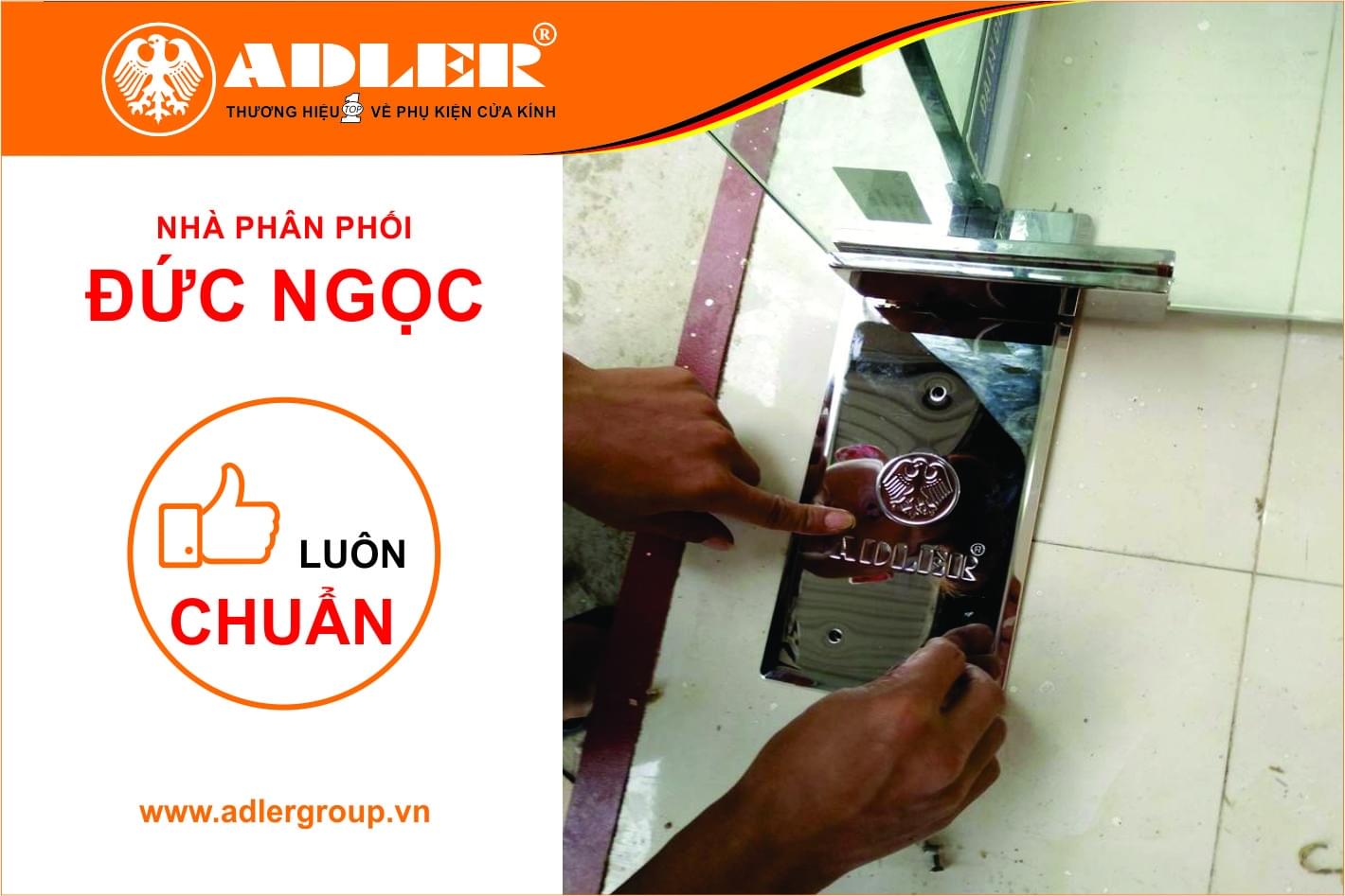 Nắp bản lề sàn Adler nổi bật với gam màu trắng tinh tế