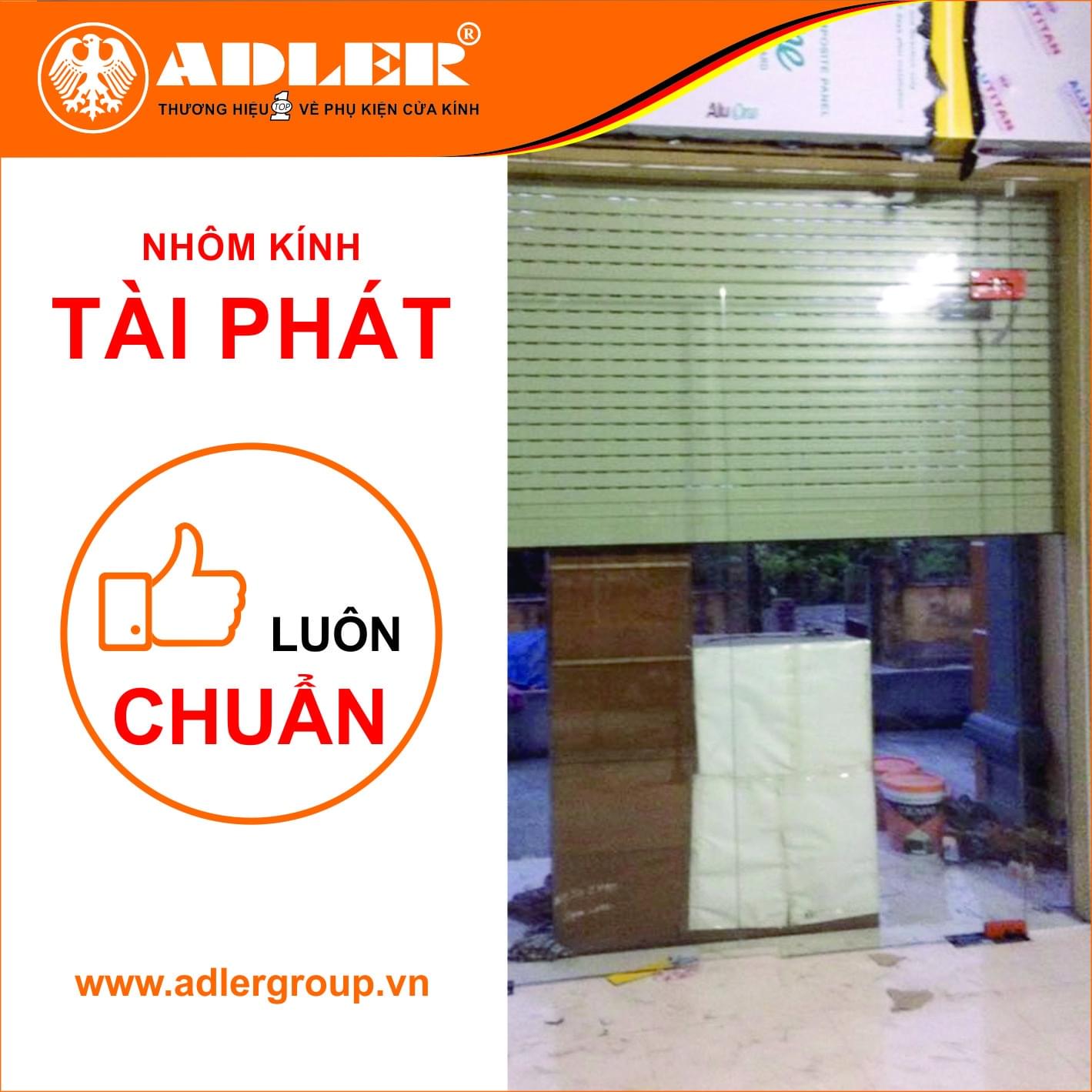 Bộ cửa kính khang trang hơn khi lắp đặt với sản phẩm Adler