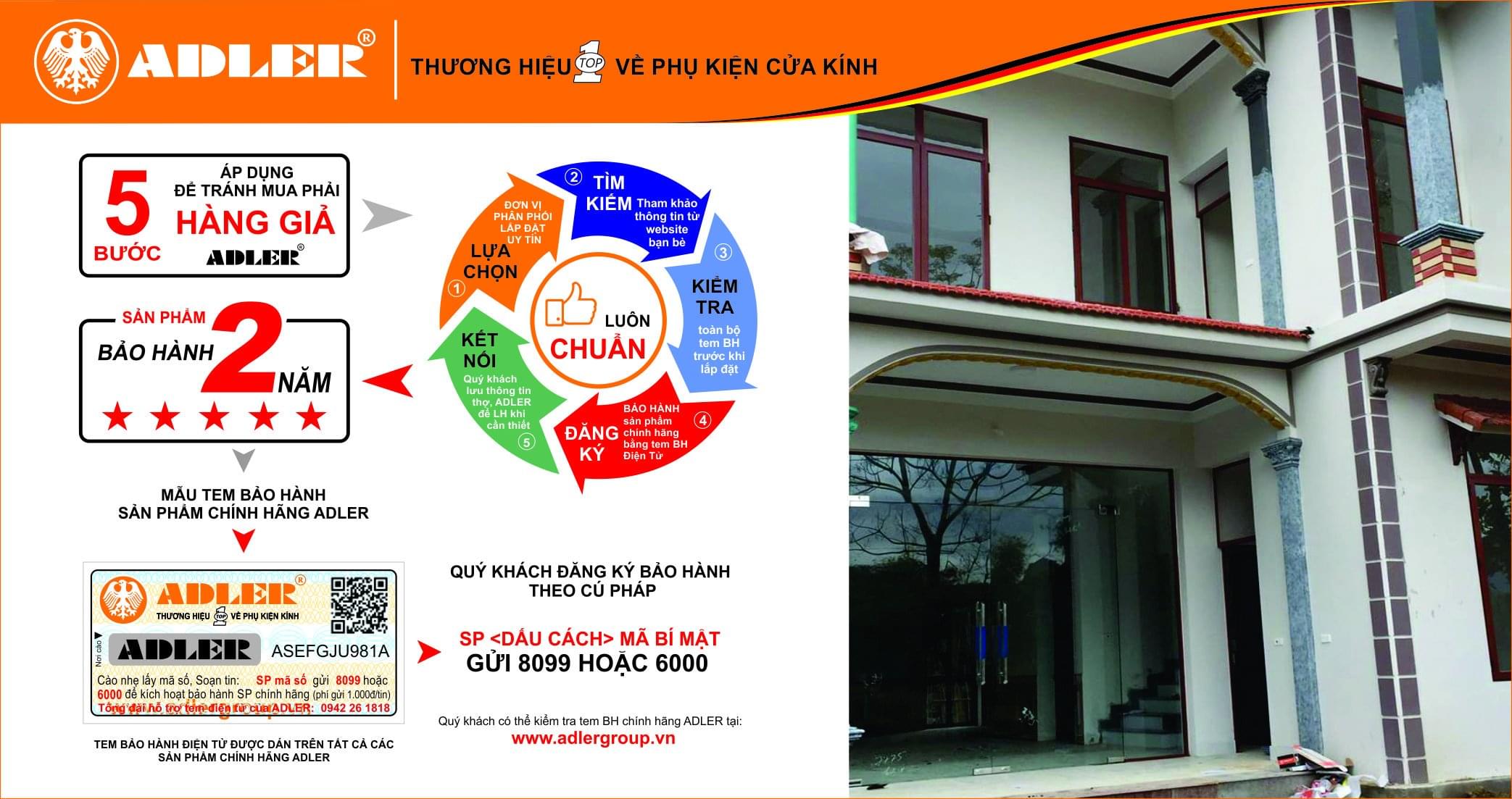 Bộ cửa kính luôn khang trang và bắt mắt với sản phẩm của Adler