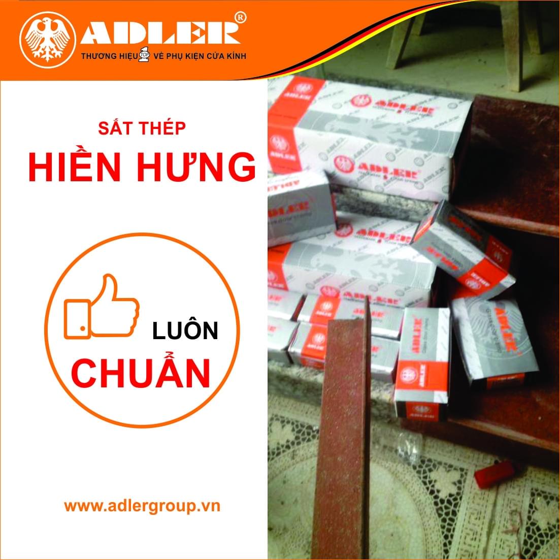 Nhôm kính Hiền Hưng luôn lắp đặt đồng bộ phụ kiến kính Adler