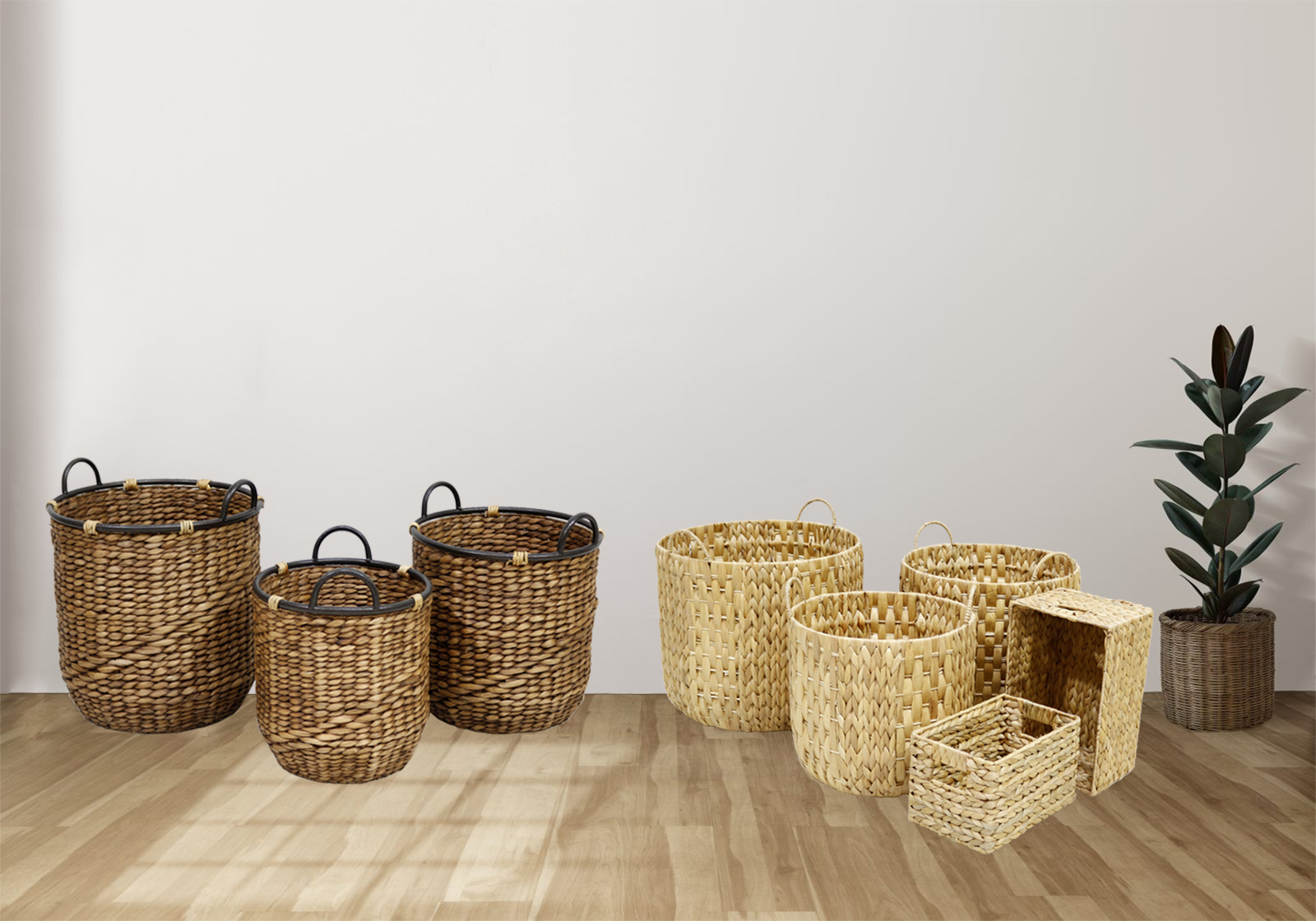 POLY RATTAN PLANTER