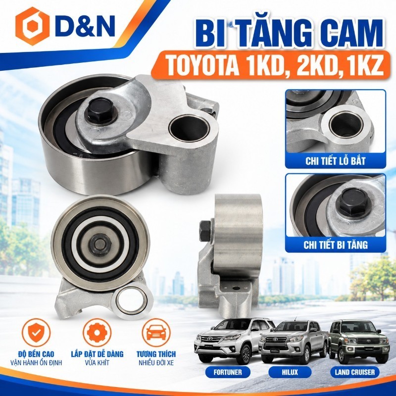 Bi tăng cam, bạc đạn tăng cam Fortuner, Hilux, Hiace, Prado 1kd, 2kd, 1kz | 13505-0L010, 13505-67040, 13505-67041, 13505-67042, 13505-67050