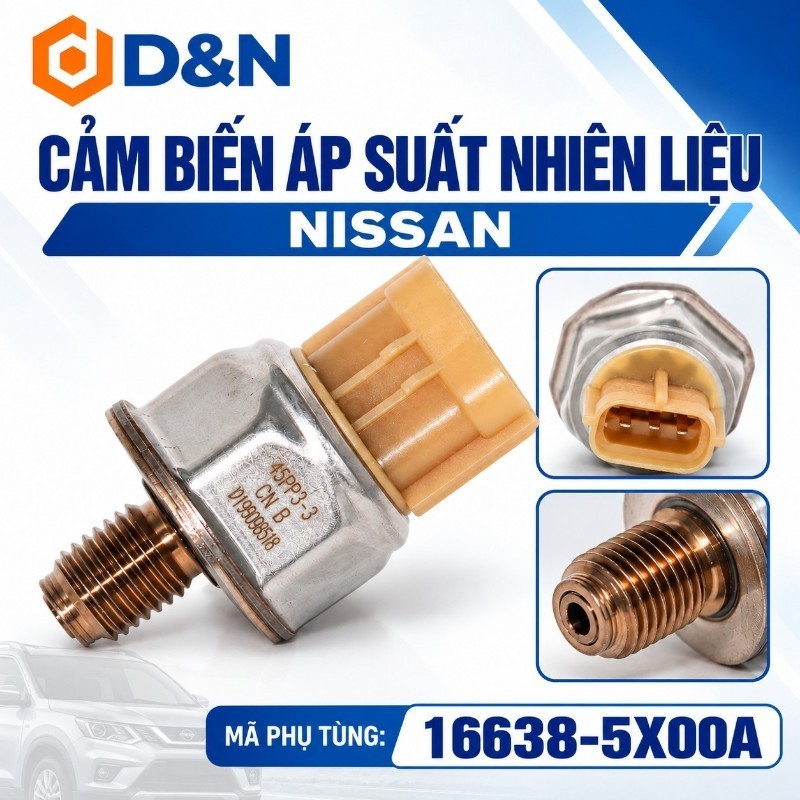 Cảm Biến Áp Suất Thanh Rail Nissan NP300 Navara 2015-2024 (D23) | 16638-5X00A