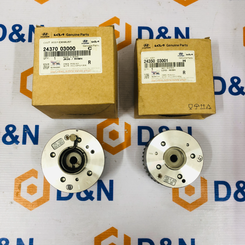 Nhông cam, bánh răng cam Hyundai I10 Grand, I20, I30, Accent, Kia Morning (hút, xả)| 24350-03100/ 24350-03001, 24370-03000
