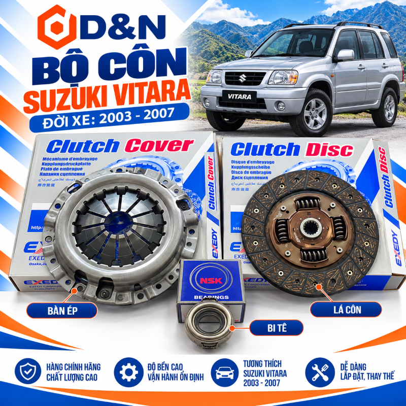 Bộ côn ly hợp Suzuki Vitara 2003-2007