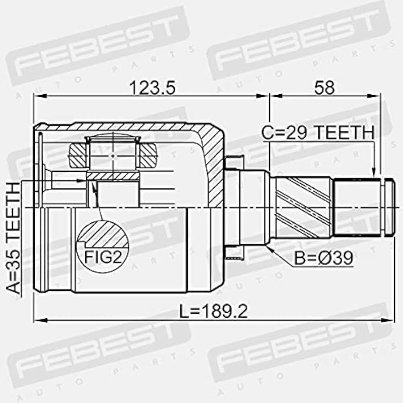 ĐẦU LÁP TRONG TRÁI NISSAN XTRAIL T31, ROGUE 2.5L 4X4 MT [2007-2013]