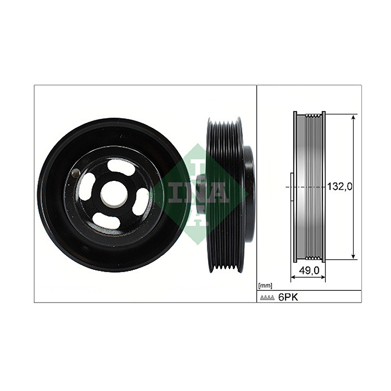 Puly trục cơ, puli cốt máy Ford Ecosport 2013-2017, Fiesta 2011-2015, Focus 2014-2018 | 8A6G6B321AB, 8A6G6B321AC,1539704, 1752282