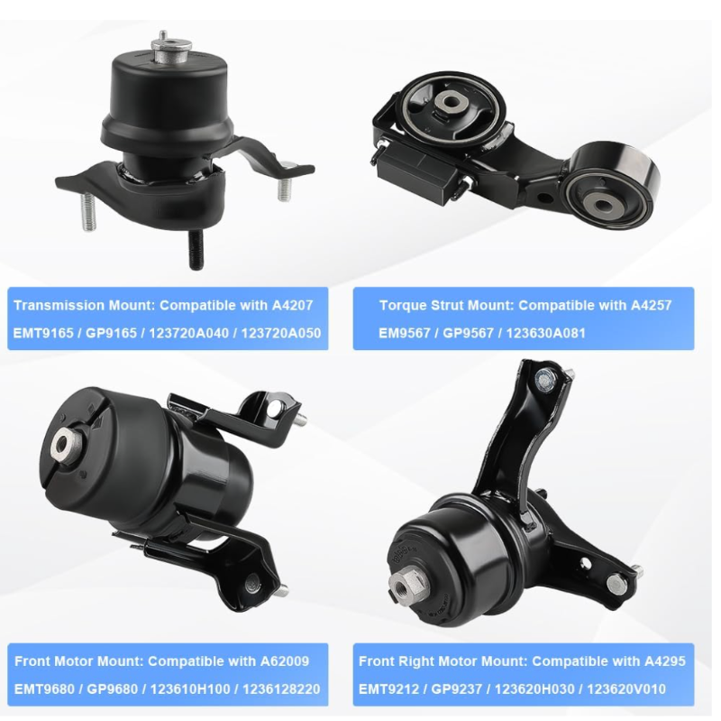 Bộ cao su chân máy toyota Sienna 2004-2010 3.5L |12360-0P050, 12362-0P040, 12372-0A050, 12309-0P050