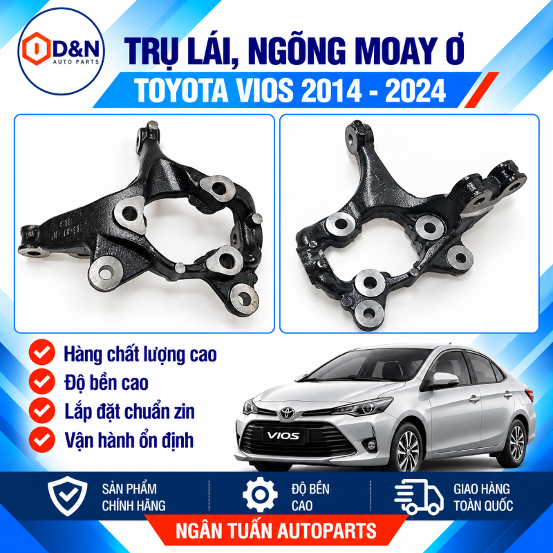 Trụ lái, ngõng moay ơ Toyota Vios, Yaris 2014-2024 | 43211-0D250 43212-0D250