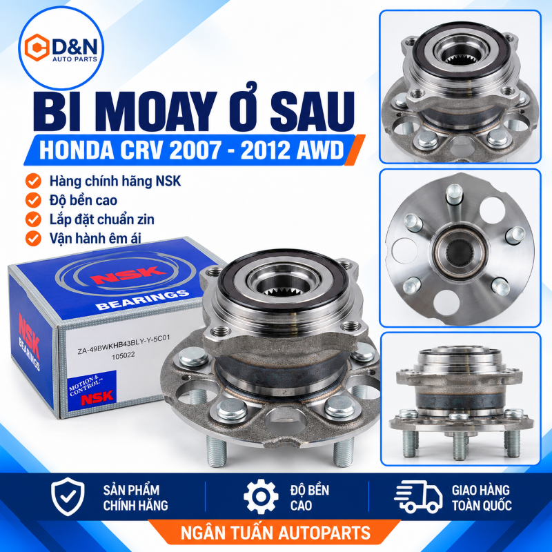 Bi moay ơ sau, Bạc đạn bánh sau Honda CRV 2007-2012 4WD | 42200STK951, 42200SZP951, 42200T0AP51