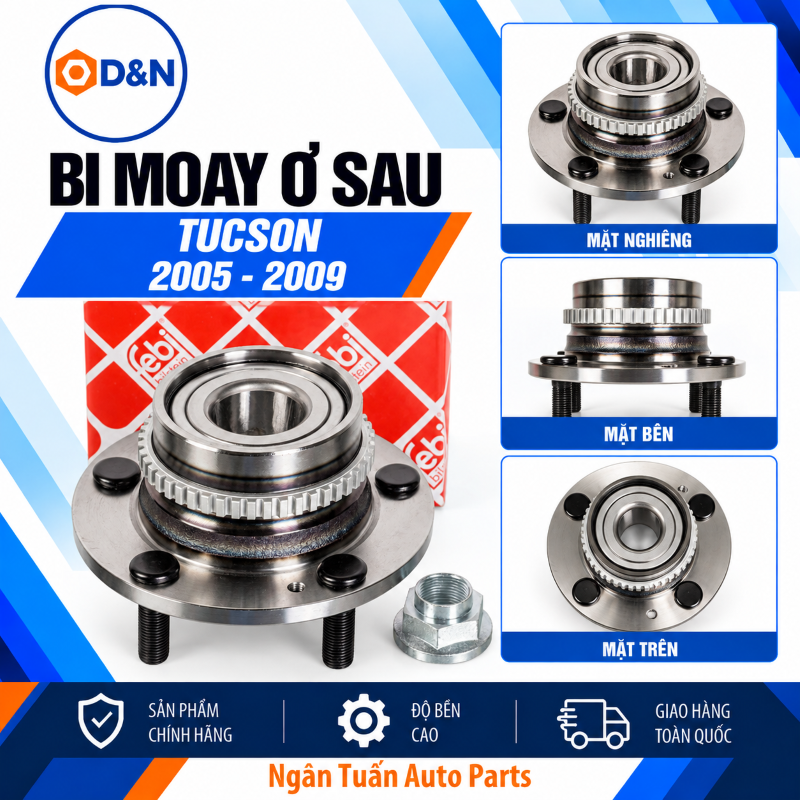 Bi Moay Ơ Sau, Bạc Đạn Sau Hyundai Tucson, Kia Sportage 2005-2009 | 52710-2E000