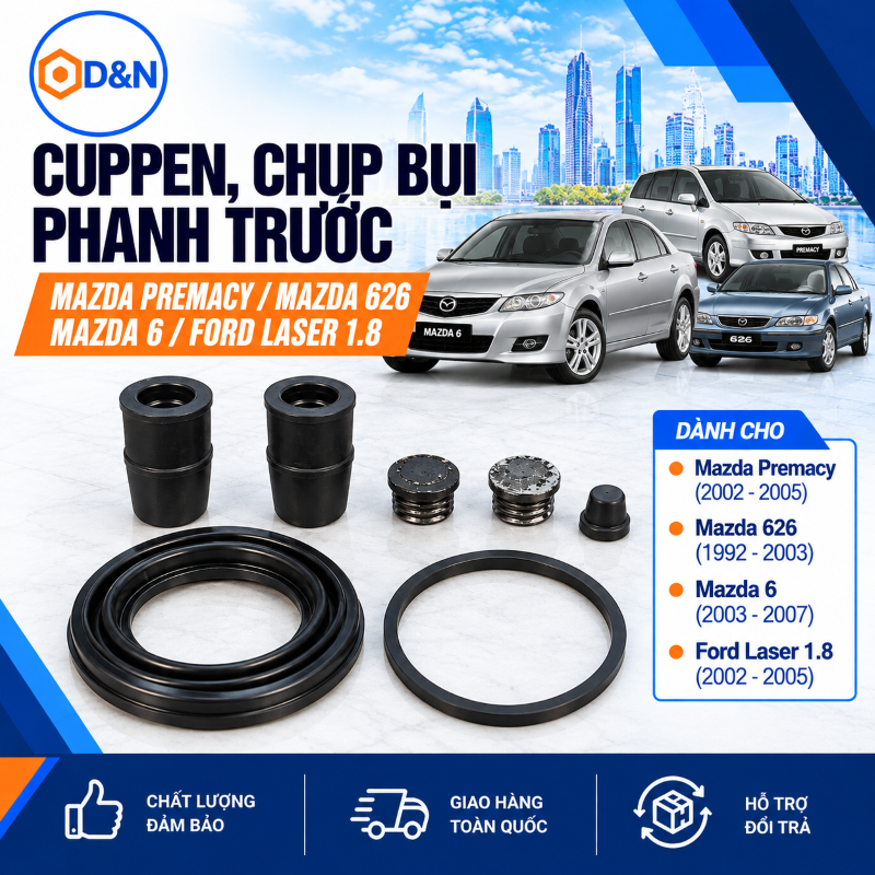 Cuppen, chụp bụi phanh trước Mazda Premacy, 626, Mazda 6, Laser 1.8