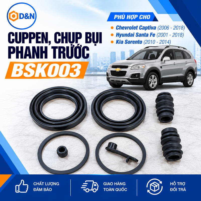 Cuppen, Chụp Bụi Phanh Trước Captiva 2006- 2018