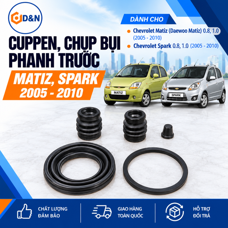Cuppen, Chụp Bụi Phanh Trước Matiz, Spark 2005-2010