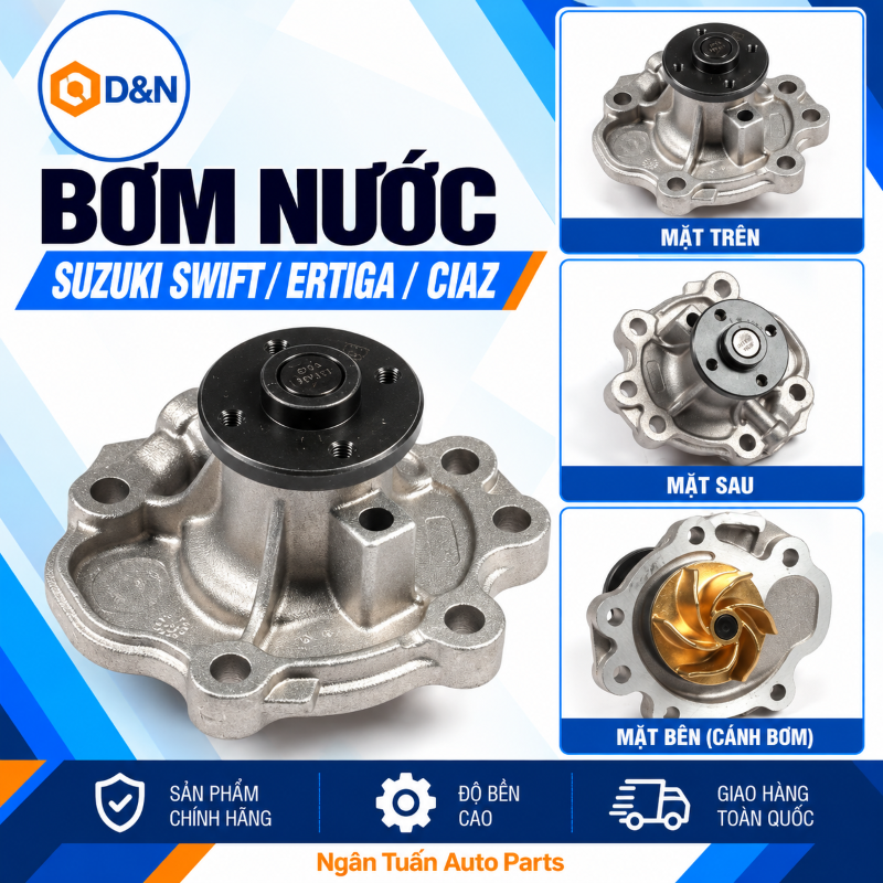 Bơm nước Suzuki Swift, Ertiga, Ciaz 2013-2018 | 17400-58M02-000