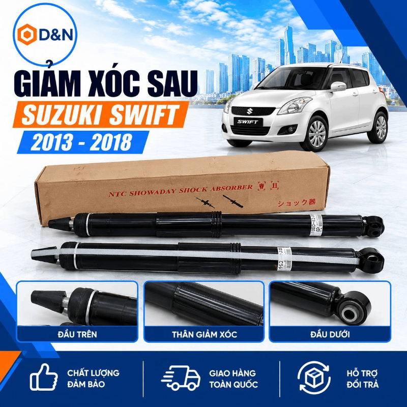 Giảm xóc sau, phuộc sau Swift 2013-2018 | 41800-51KA0 41800-57K00 41800-57KA1000 41800-62J00 41800-62J01 41800-62J01-000 41800-63J02 41800-63J02-000 41800-68L00